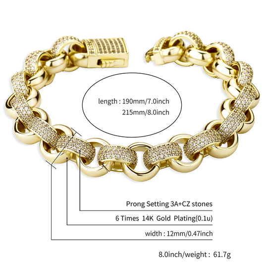 12mm Iced Out CZ Bracelet