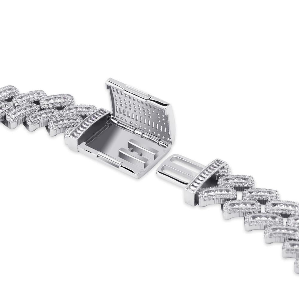 20mm Prong Setting Cuban Bracelet