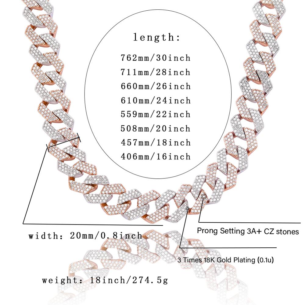 20mm Chains Plated Statement Collar