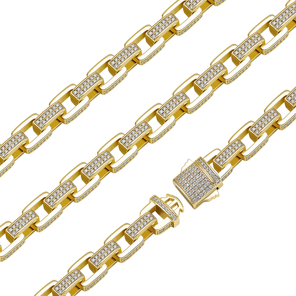 8mm Ice Box Link Chain Bracelet
