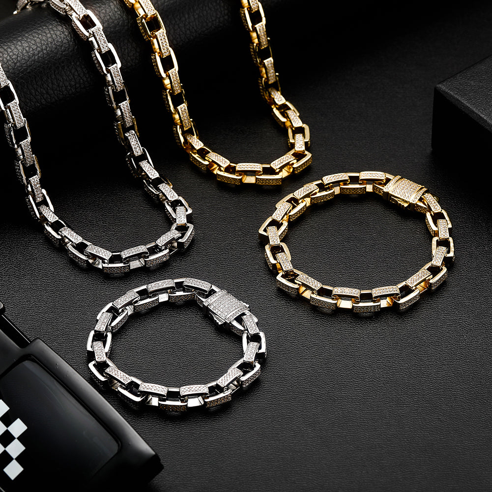 8mm Ice Box Link Chain Necklace