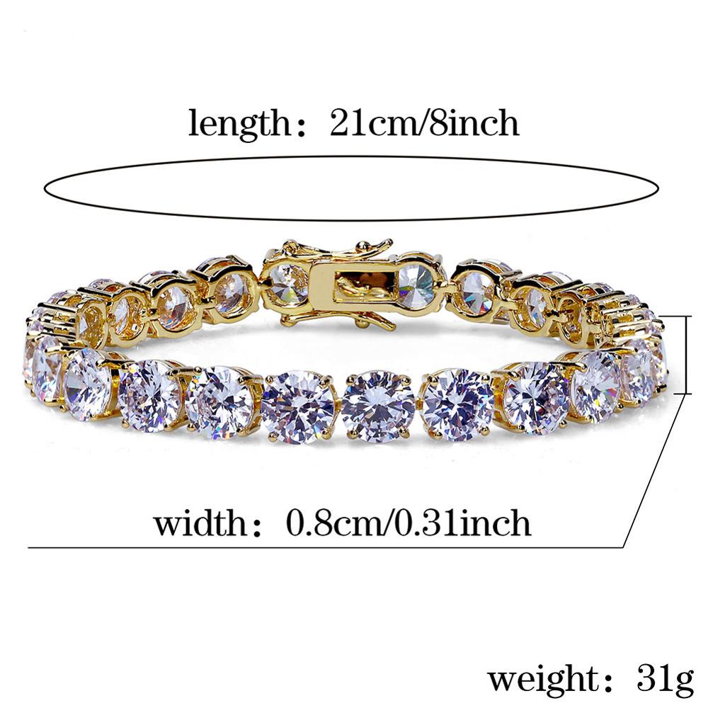 ROSE GOLD 8mm-10mm Tennis Chain Bracelet