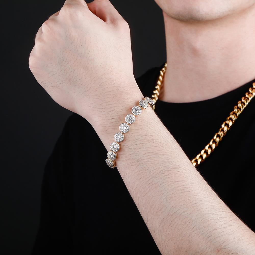 Round Micro Pave CZ Stone 10mm Bracelet