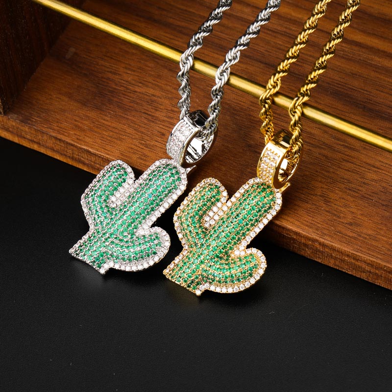 Green Cactus Necklace
