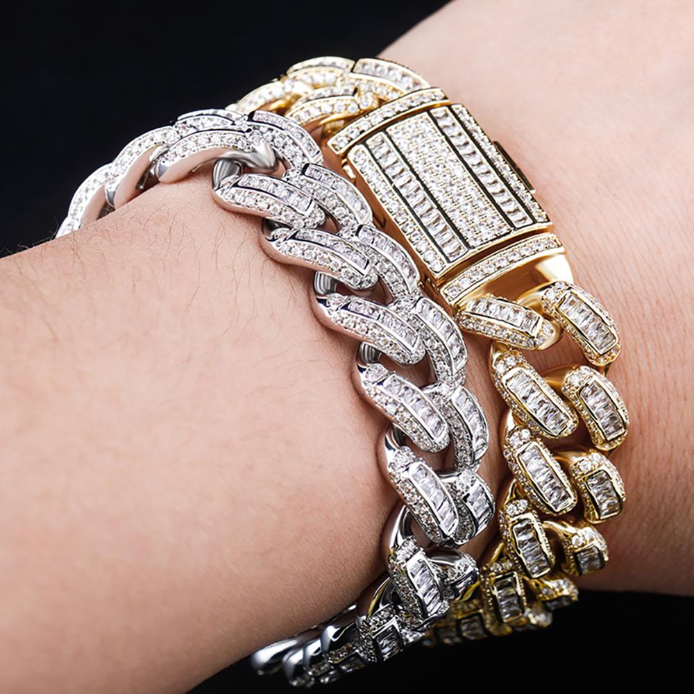 16mm Luxury Baguette Chain Bracelet