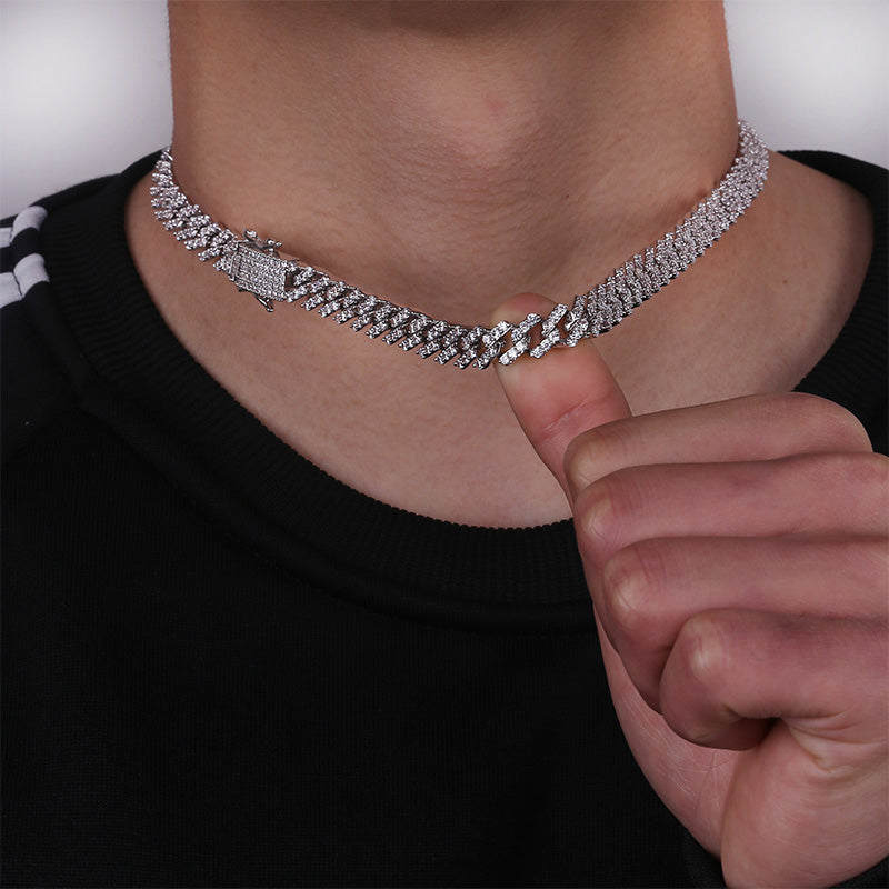 Miami 10mm Prong Setting Cuban Link Chain