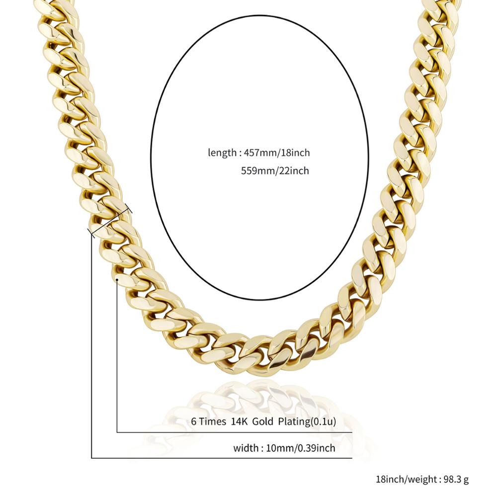 10MM & 12MM Cuban Chain Necklace