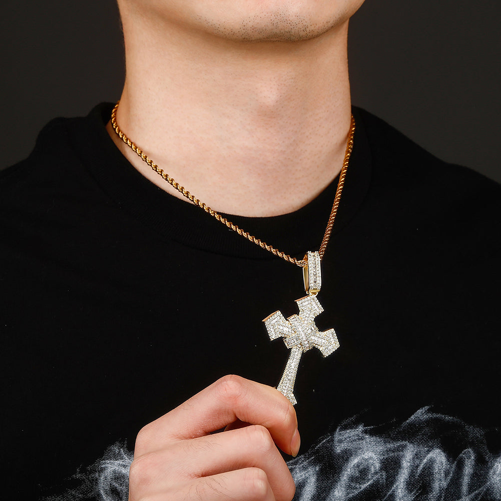 Baguette Cross Necklace