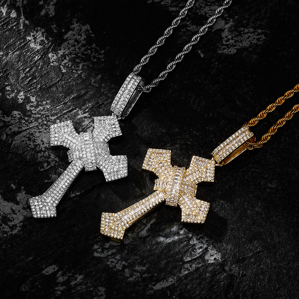 Baguette Cross Necklace