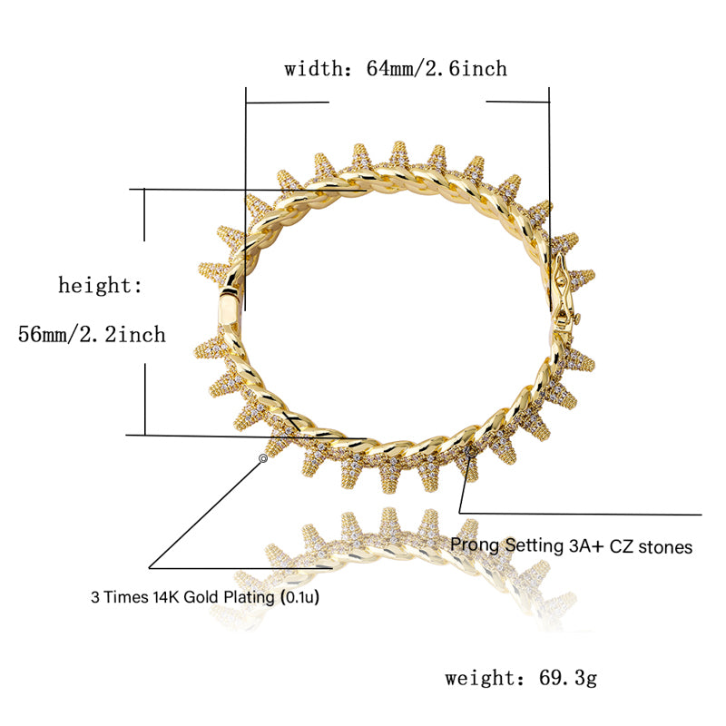 Spikes Rivet Bracelet