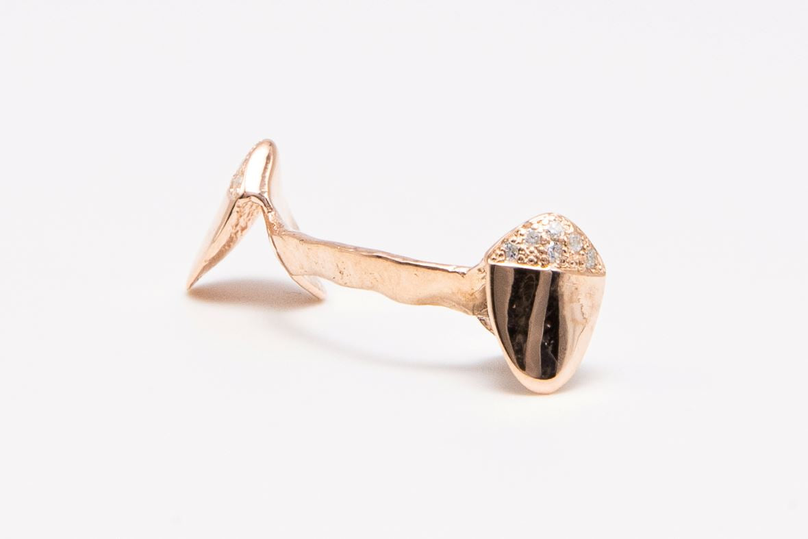The Thirsty Vampire - Rose Gold Diamond Tips 2 Teeth