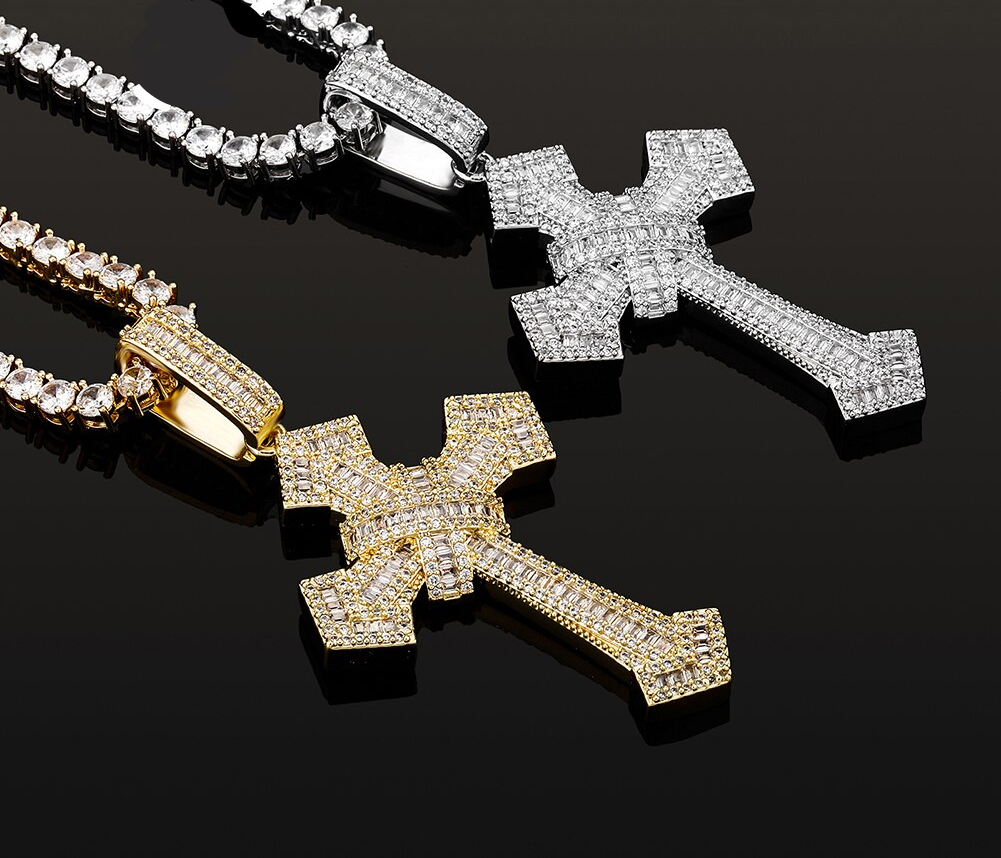 Baguette Cross Necklace