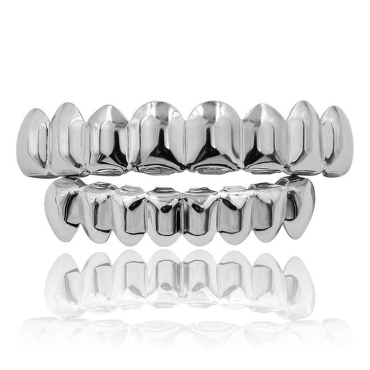 8/8 Gold Teeth Grillz Set Top & Bottom