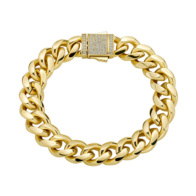 10mm & 12mm Spring Clasp Cuban Bracelet