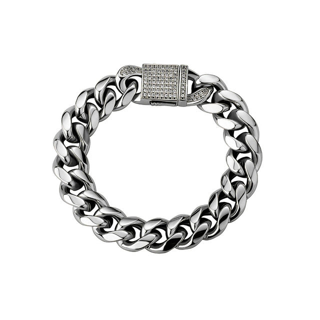 10mm & 12mm Spring Clasp Cuban Bracelet