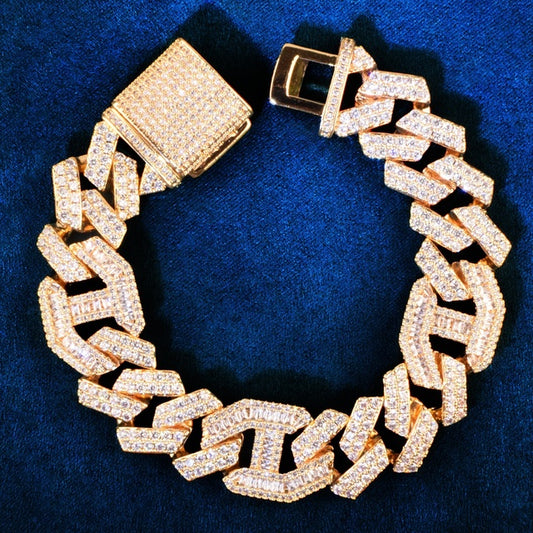 Miami Baguette Cuban Chain Bracelet