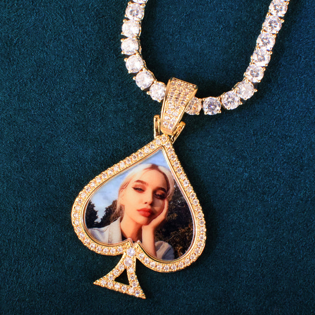 Playing Card Photo Necklace