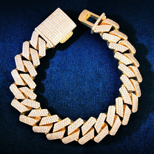 19mm Big Miami Cuban Chain Bracelet