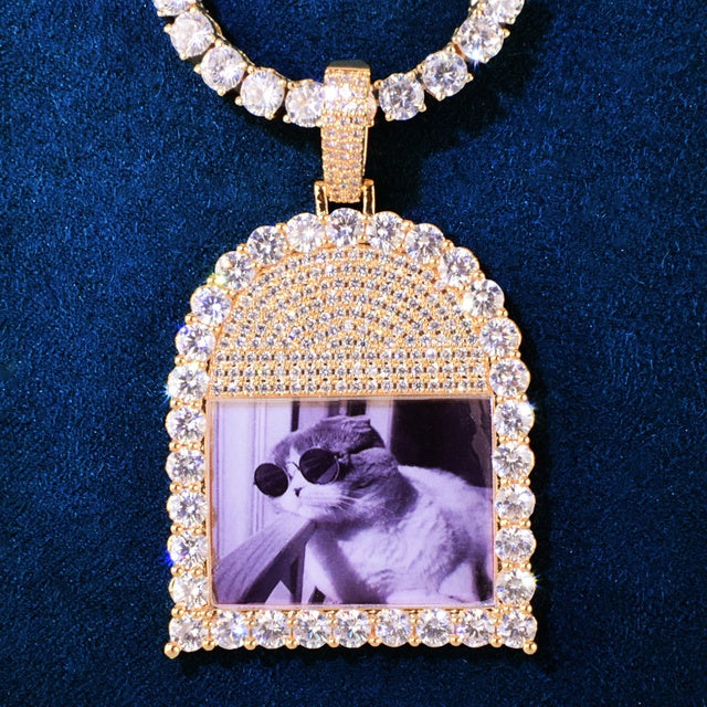 Tombstone Photo Necklace