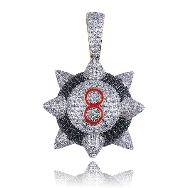 Spike 8-ball Billiard Necklace