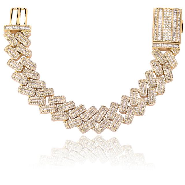 20mm Prong Setting Cuban Bracelet
