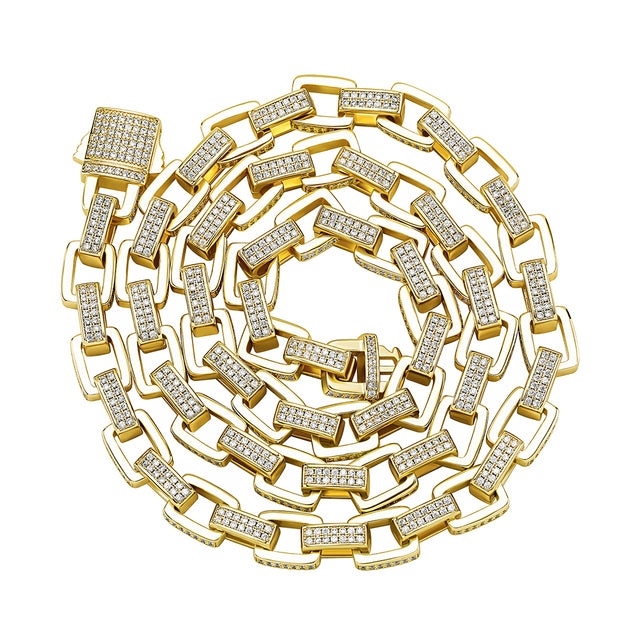 8mm Ice Box Link Chain Necklace