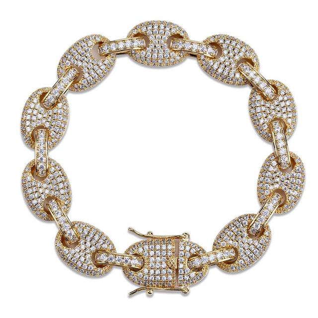 12MM Solid Back Cuban Link Bracelet