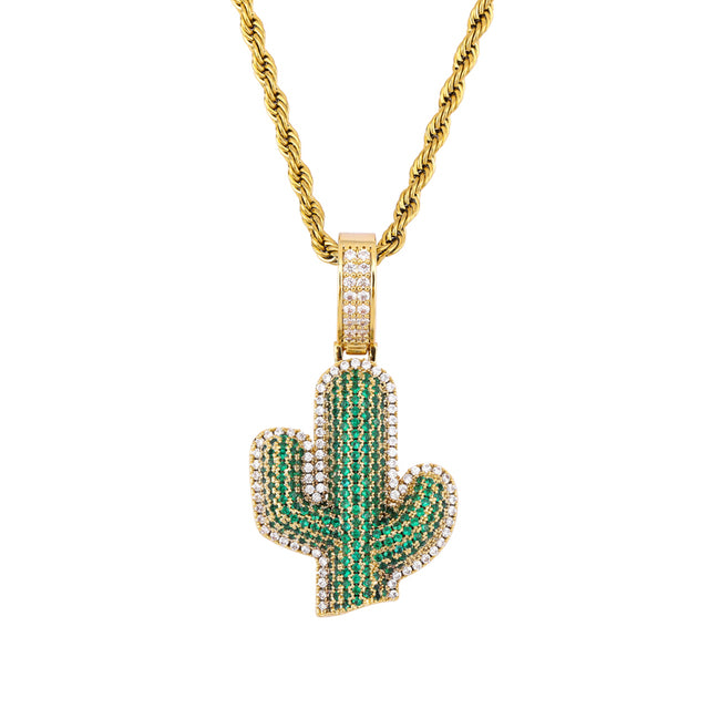 Green Cactus Necklace