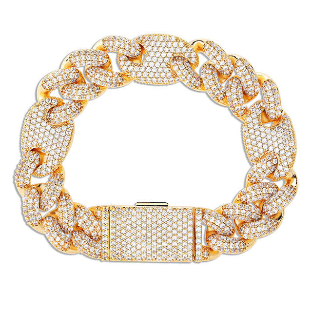 16mm Iced Out Cuban Bracelet