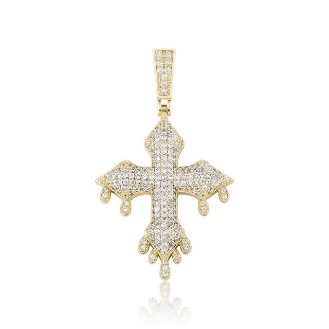 Drip Cross Necklace