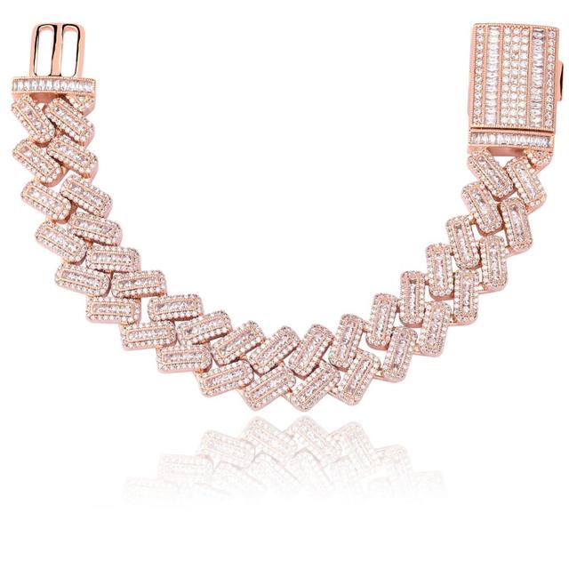 20mm Prong Setting Cuban Bracelet