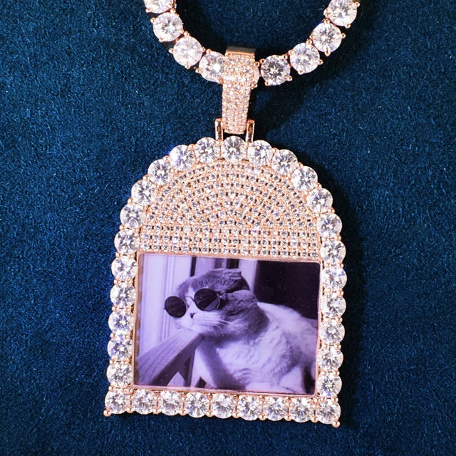 Tombstone Photo Necklace