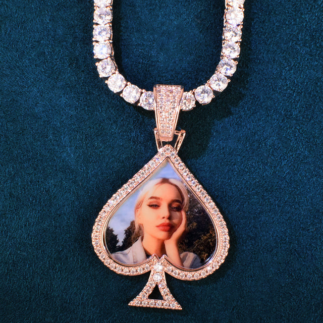 Playing Card Photo Necklace