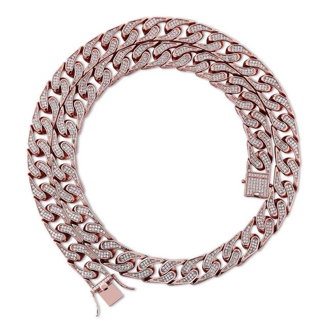 16mm Square Men Cuban Link Necklace