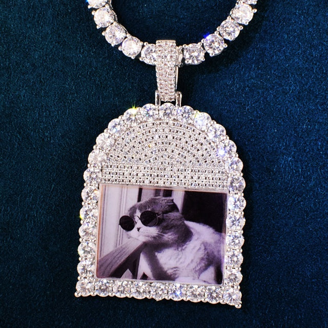Tombstone Photo Necklace