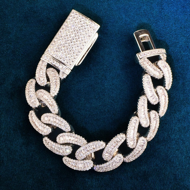 Miami Baguette Cuban Chain Bracelet