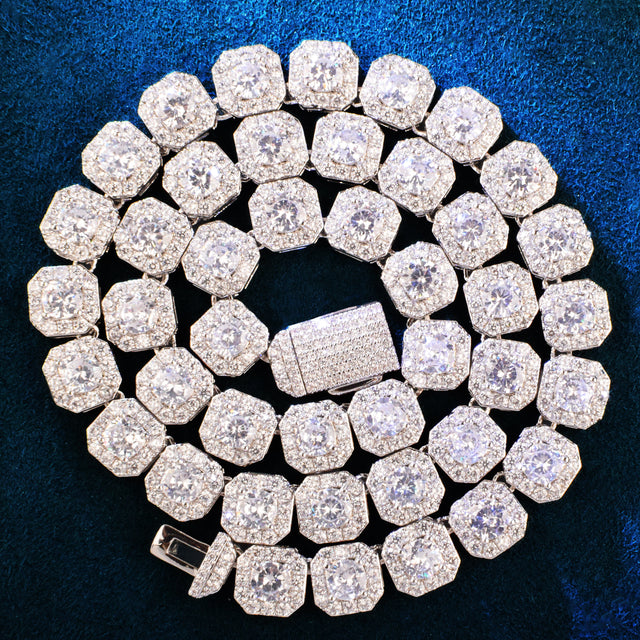 Square Clustered Chain Necklace