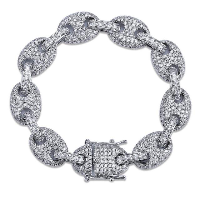 12MM Solid Back Cuban Link Bracelet