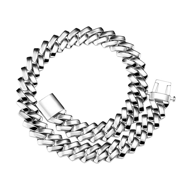 18mm Cuban Chain Miami Prong Link Chain Glossy