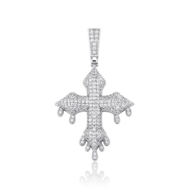 Drip Cross Necklace