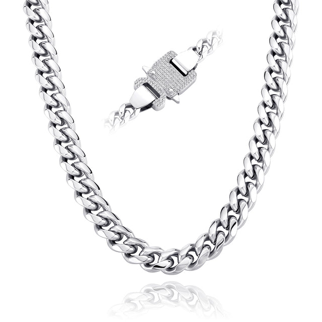 12mm Miami Cuban Chain With Spring Ring Clasps