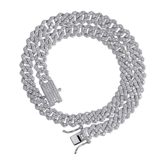 Miami 10mm Prong Setting Cuban Link Chain