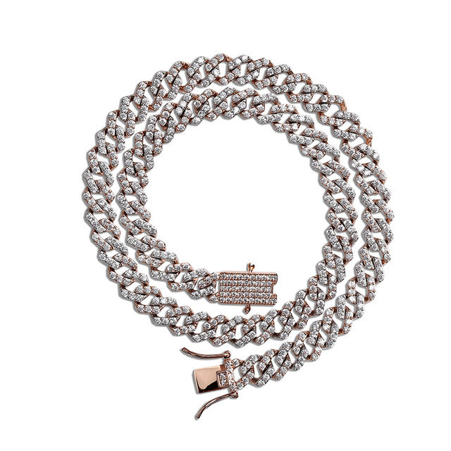 Miami 10mm Prong Setting Cuban Link Chain