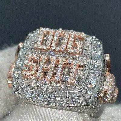 VVS Iced Out Hiphop Baguette Fully Custom Championship Ring 925 Sterling Silver Buss Down Moissanite Ring