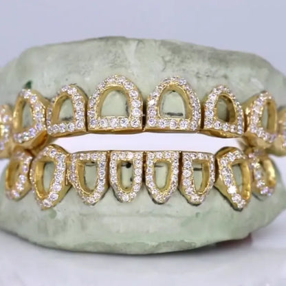 Hiphop Jewelry Diamond Grillz for Teeth 925 Sterling Silver Iced Out New Design Custom Moissanite Grillz