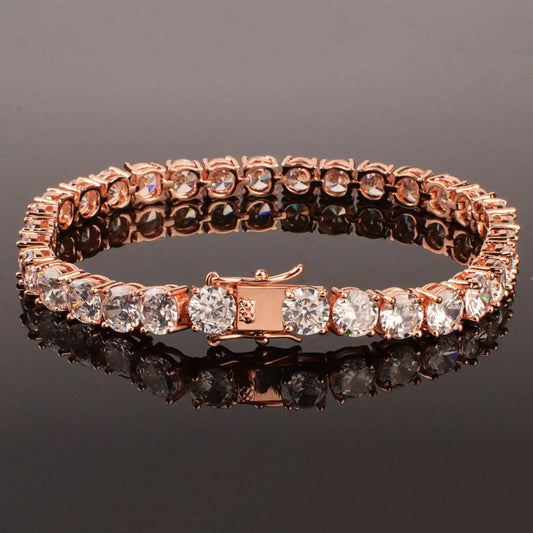 Moissanite Tennis Bracelet S925 Gold Plated 3mm to 6mm Sparkle VVS Moissanite Tennis Chain