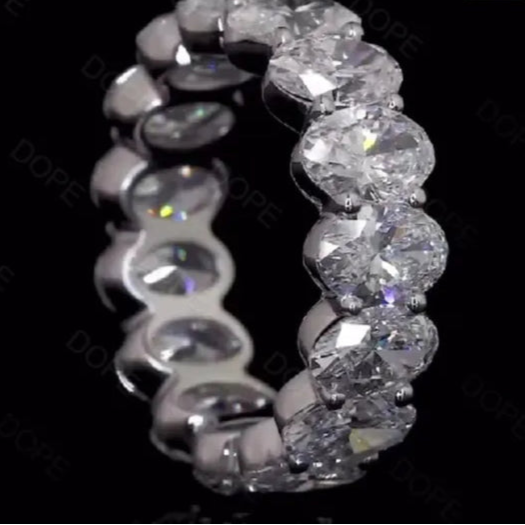 VVS Eternity Oval Cut Ring