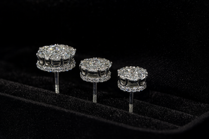 Cluster Crown Stud Earrings
