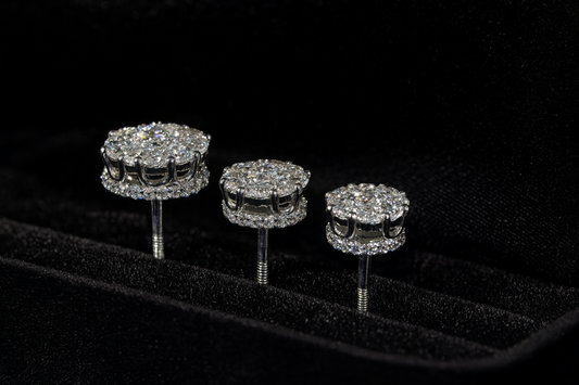 Cluster Crown Stud Earrings