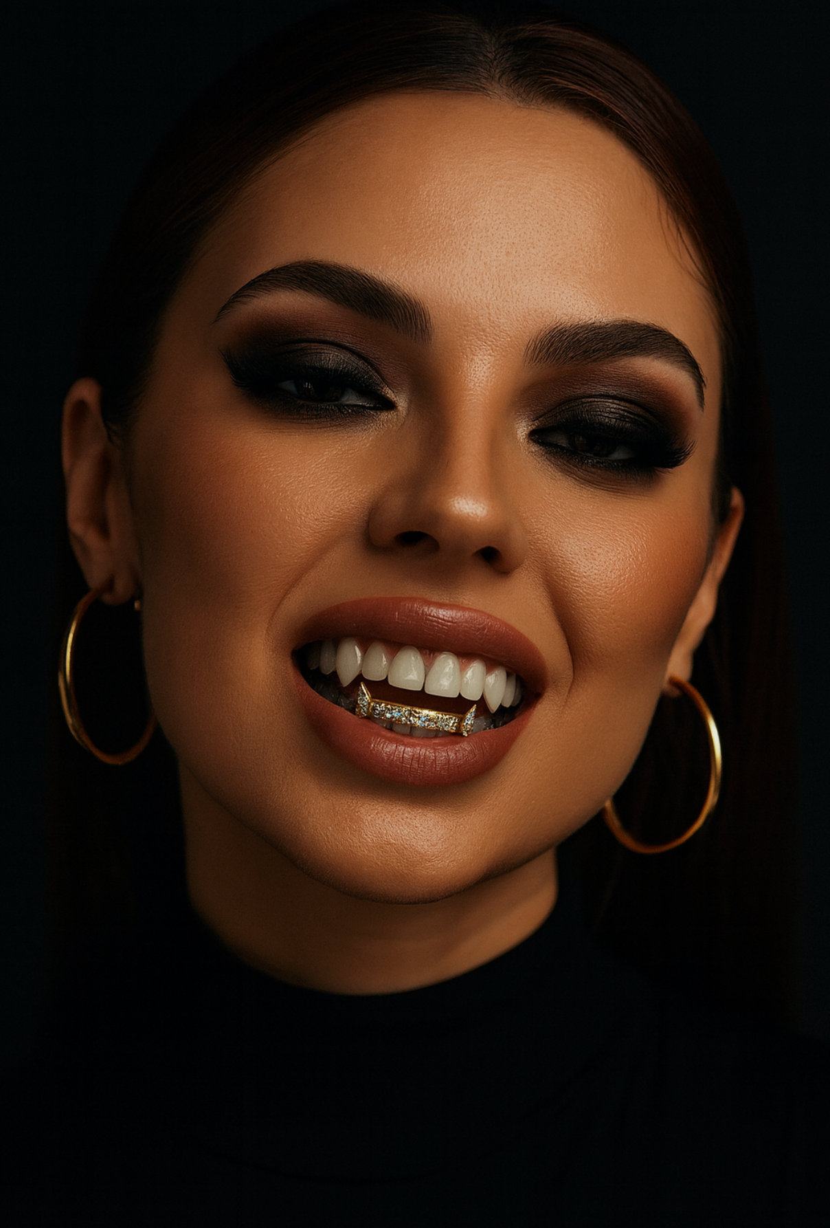 6 Tooth Micro Pave Cubic Zirconia Grillz Tips and Vampire Fangs